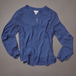 🍋3 for $20🍋 LINDEX Blue and White Striped Lightweight Shirt Size M